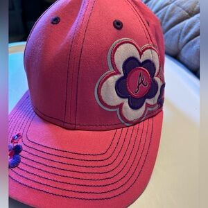 Atlanta Braves Baseball Hat Girls Pink and Purple